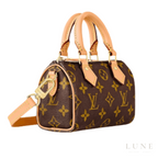 Louis Vuitton Nano Speedy Bag - Monogram Canvas with Natural Cowhide Leather Trim