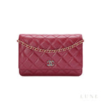 Chanel Classic On Chain Quilted Red Leather