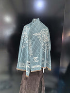 Chanel | Scarf Grid CC Monogram Sage Green - View 5