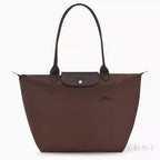 Longchamp Le Pliage Green Shoulder Tote – Mocha Brown - View 4