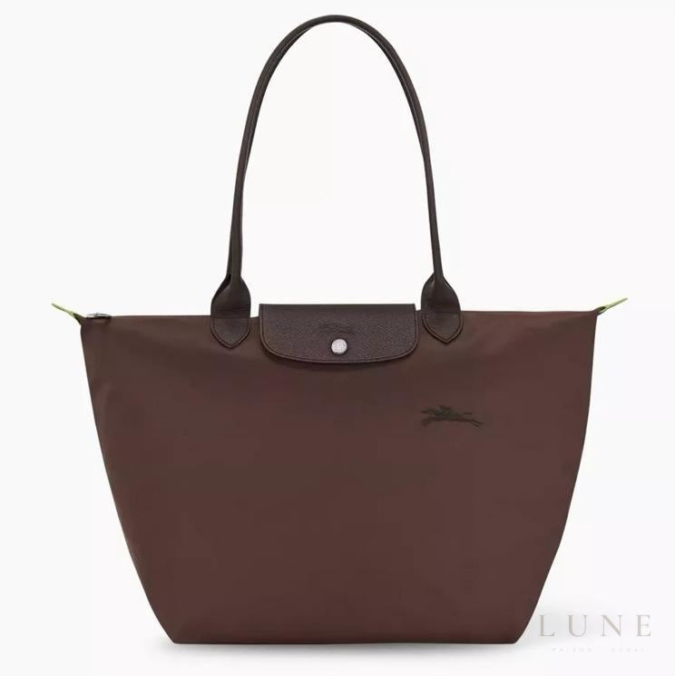 Longchamp Le Pliage Green Shoulder Tote – Mocha Brown - View 4