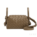 Bottega Veneta Bag | Small Loop Top-Handle Bag – Pinecone (Taupe – Dark Beige Intrecciato leather)