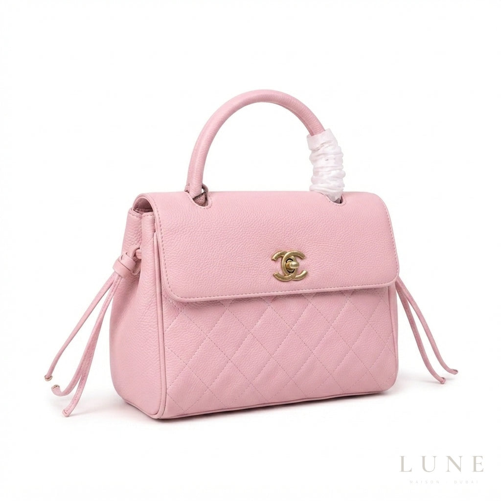 Chanel CC Turn-Lock Handbag – Light Pink - View 3