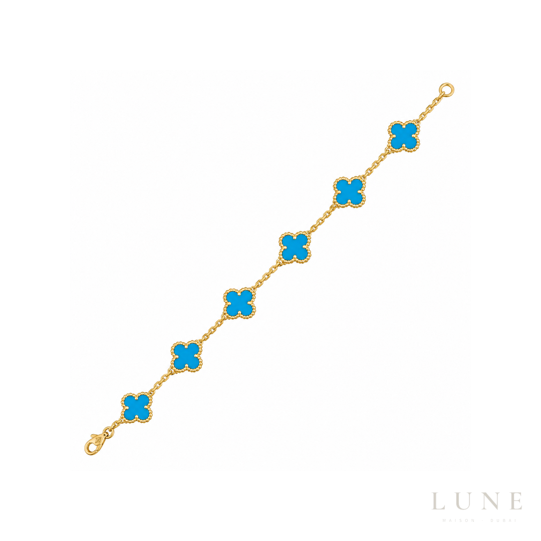 Van Cleef Motif Turqouise Bracelet
