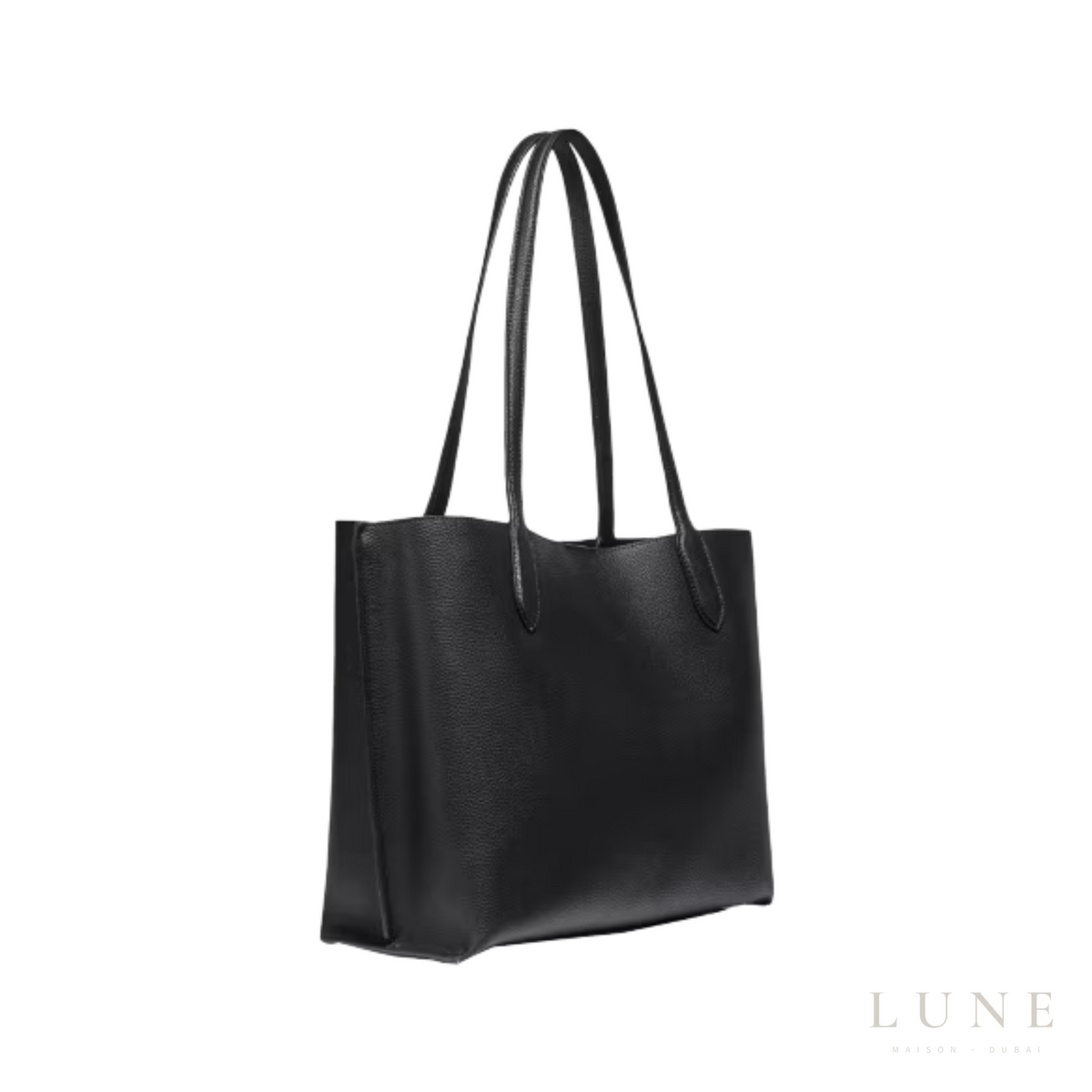 Coach Willow Tote Polished Pebble Black
