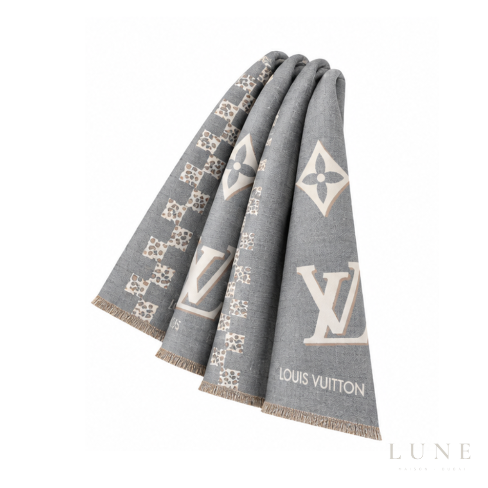 Louis Vuitton Monogram Light Scarf – Gray