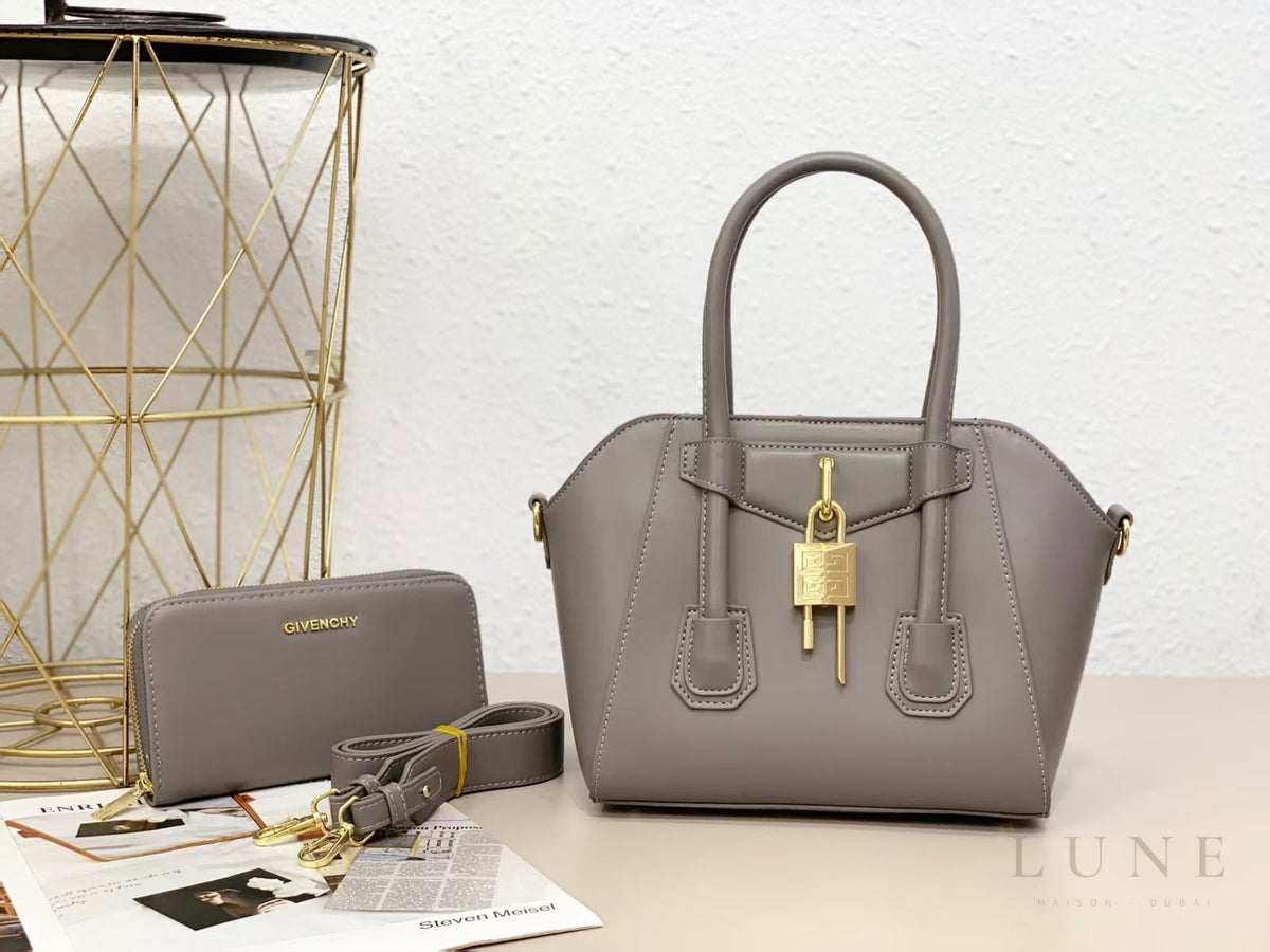 Givenchy Mini Antigona Lock Bag – Grey - View 5