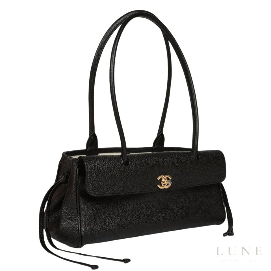 Chanel Bag | Grained Calfskin Stitched Urban Essentials Small Shopping Bag – Black