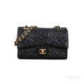 Chanel Camellia Flap Black