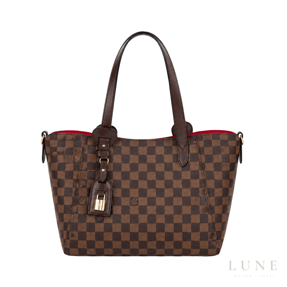 Louis Vuitton Damier Ebene Hampstead MM Tote Bag Brown Bag - Image 1