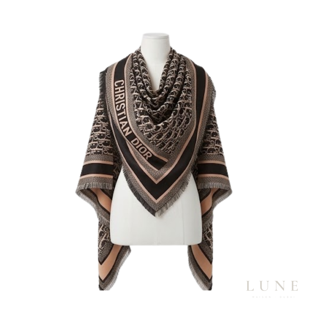 Dior Oblique Blanket Beige/Black Scarf