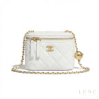 Chanel Mini Vanity Case – White & Gold-Tone - View 1