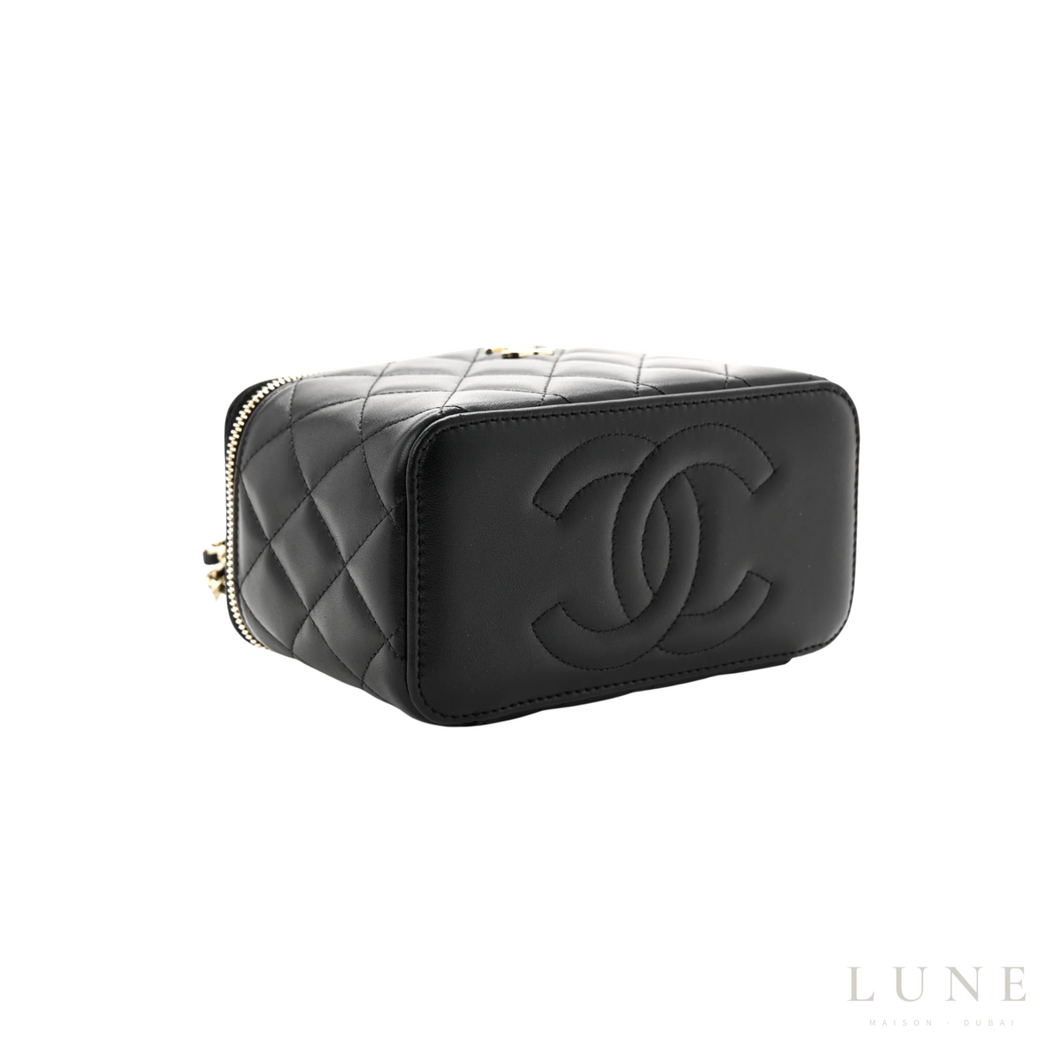Chanel Small Vanity Case Chain Black