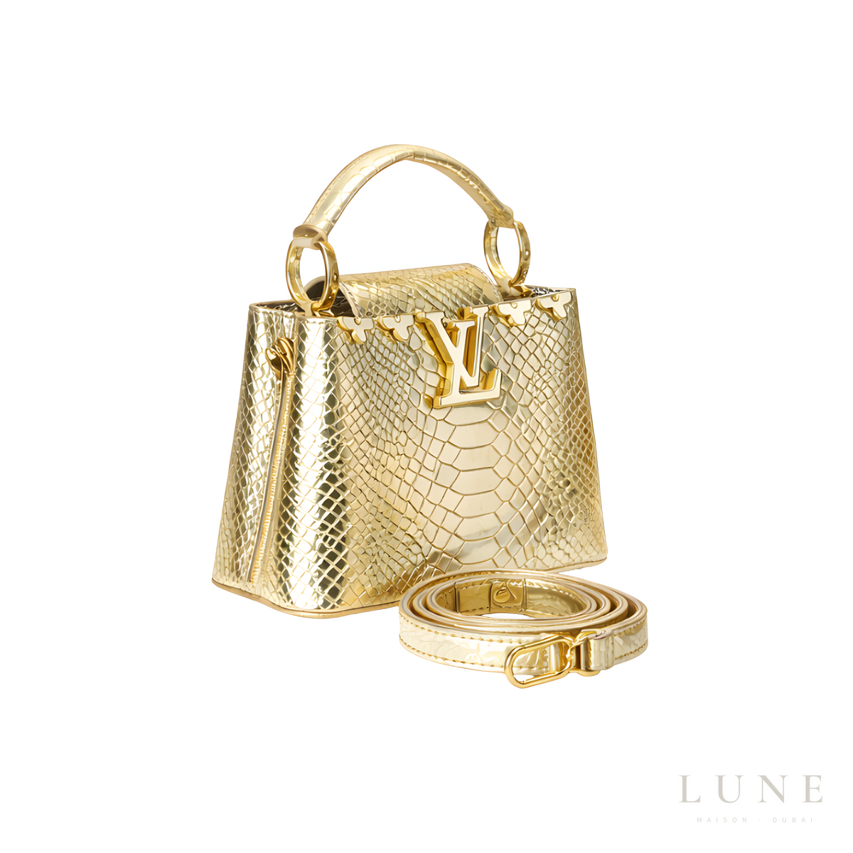 Louis Vuitton Capucines Taurillon Silver