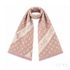 Louis Vuitton Monogram Pink Scarf – Cream