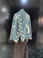 Louis Vuitton Check Teal Scarf – Green