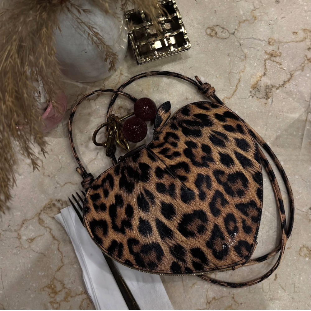 Alaïa Le Cœur Calfskin Bag – Leopard