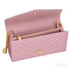 Saint Laurent Cassandre Wallet on Chain – Pink
