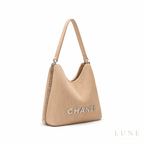 Chanel Maxi Hobo - Peach Lambskin