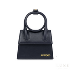 Jacquemus Le Chiquito Noeud Navy Blue Bag - Image 1