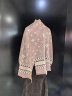 Louis Vuitton Monogram Heart Beige Rose Scarf