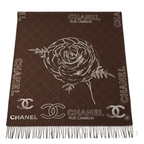 Chanel | Scarf Camellia CC Dark Brown - View 1