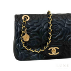 Chanel Camellia Flap Black