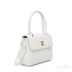 Chanel CC Turn-Lock Bag – White - View 3