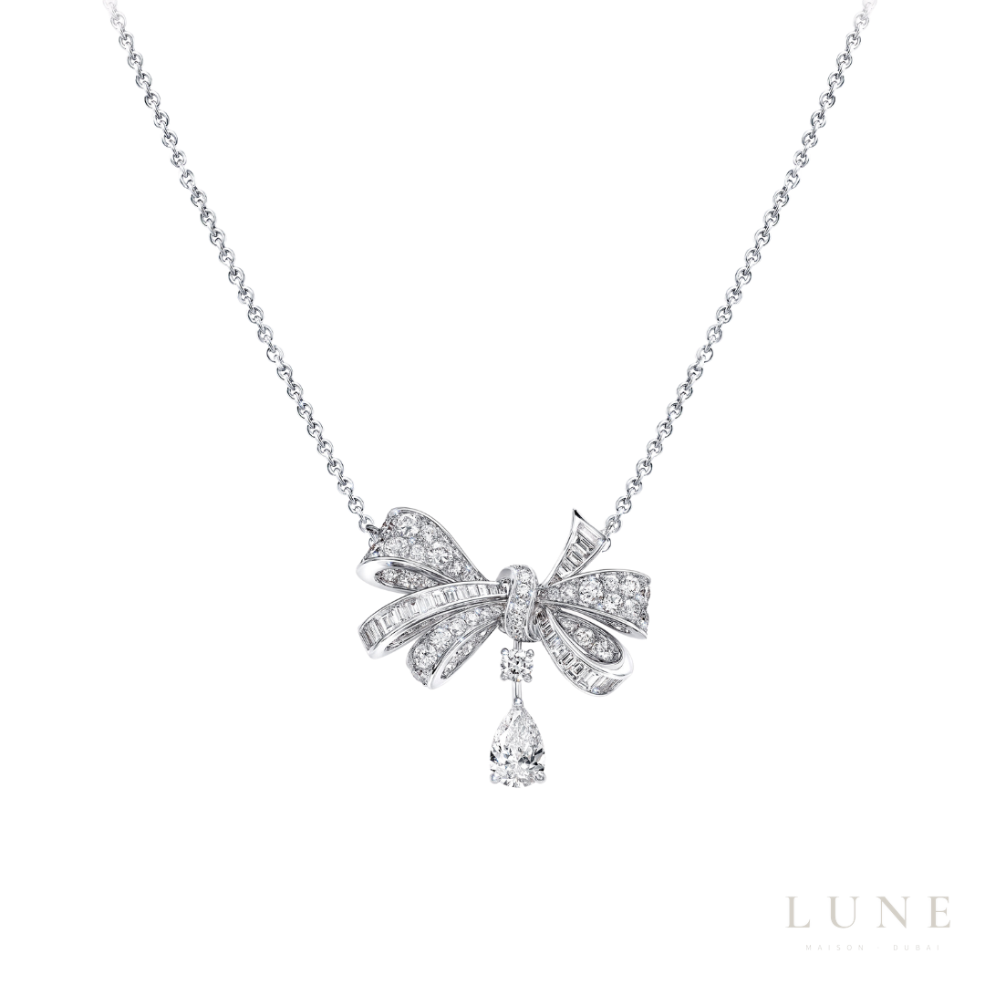 Graff Tilda's Bow Necklace White/Silver