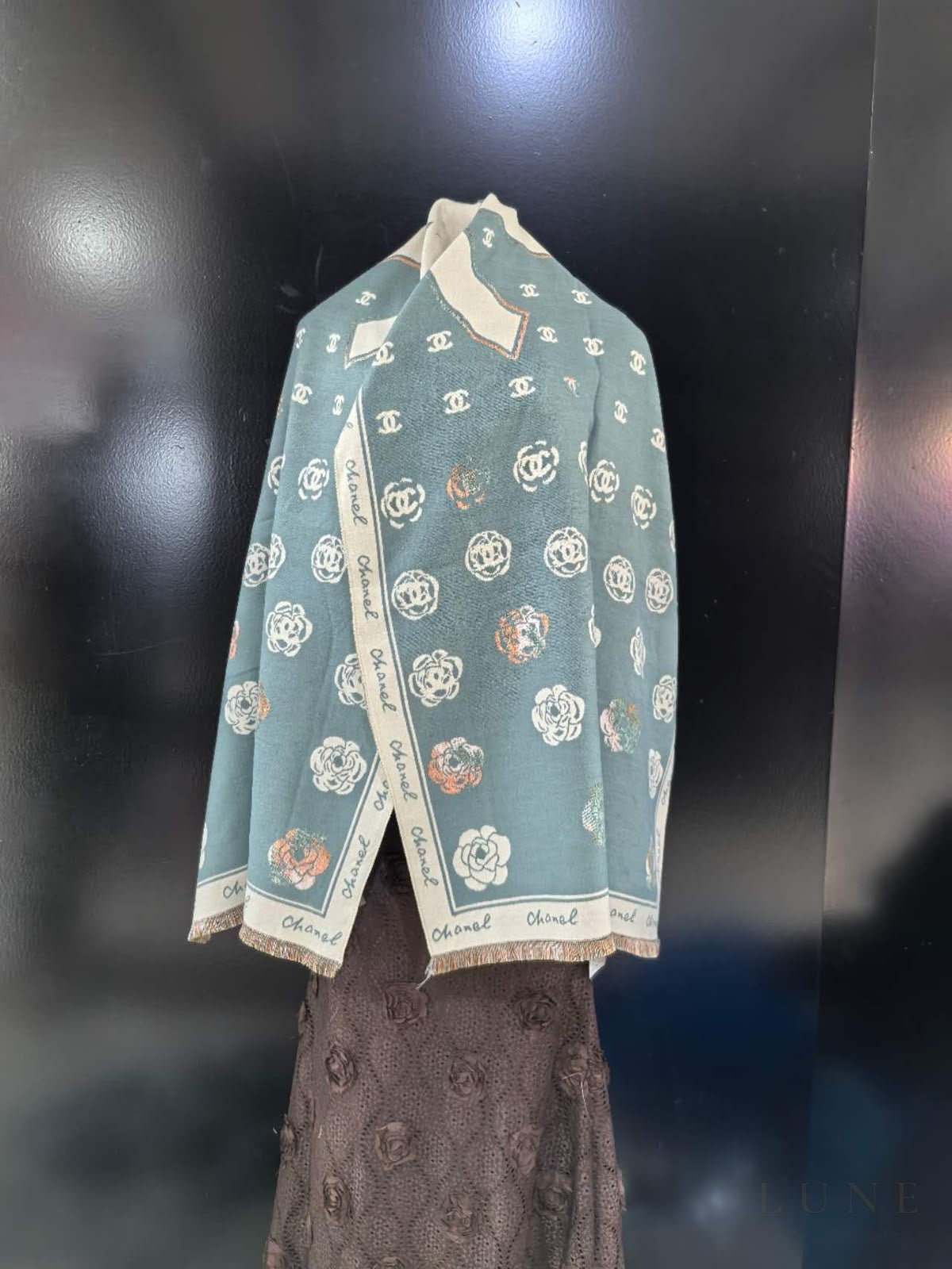 Chanel | Scarf CC Jacquard Sage Green - View 5