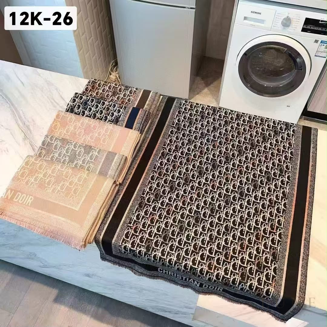 Dior Oblique Blanket Beige/Black Scarf