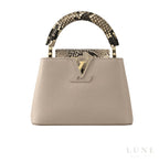 Louis Vuitton Capucines BB Galet Grey Taurillon Leather