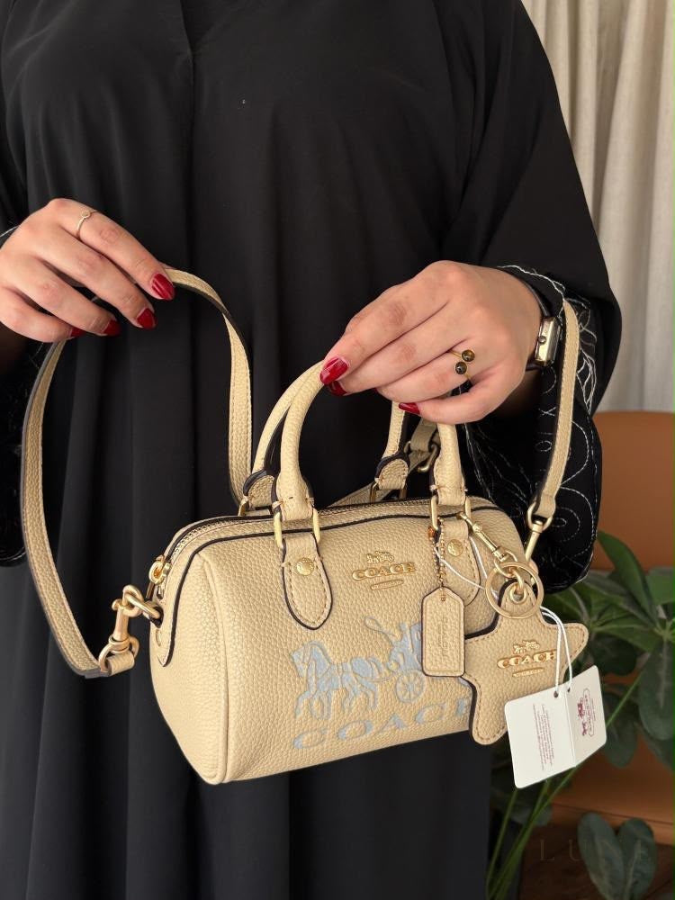 COACH Bag | Mini Rowan Satchel – Crossbody Bag – Beige – Cream