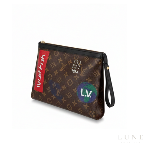 Louis Vuitton Pouch Leather Graphic Zip