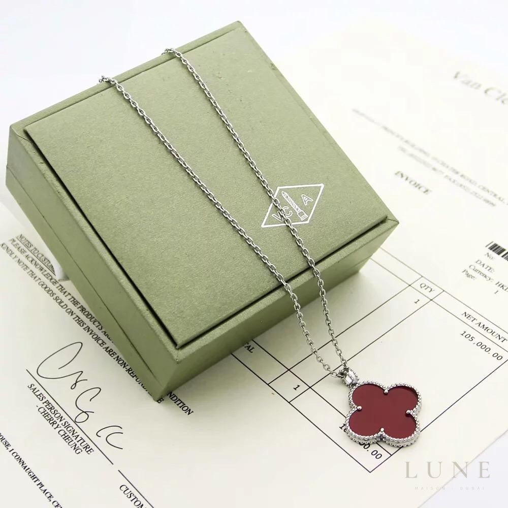 Van Cleef Red Stone Necklace