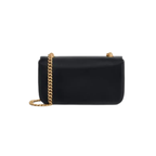 Celine Cuir Triomphe Chain Shoulder Black