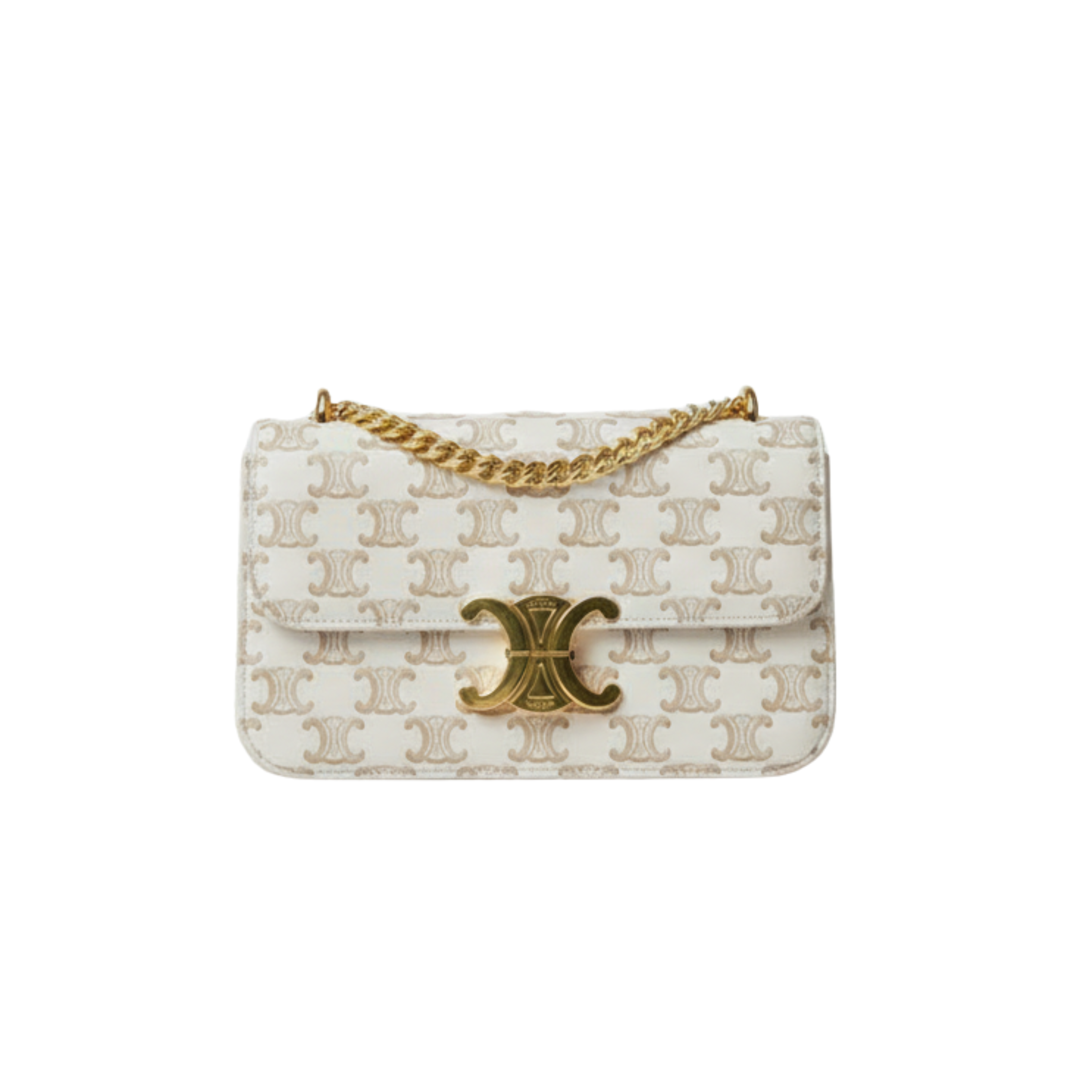 Celine Bag | Cuir Triomphe Chain Shoulder White