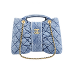 Chanel Bow Bag Blue Washed Denim