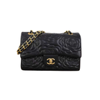 Chanel Camellia Flap Black