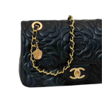 Chanel Camellia Flap Black