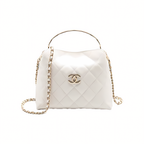 Chanel 25S Coco Crush Handle Caviar White Lghw