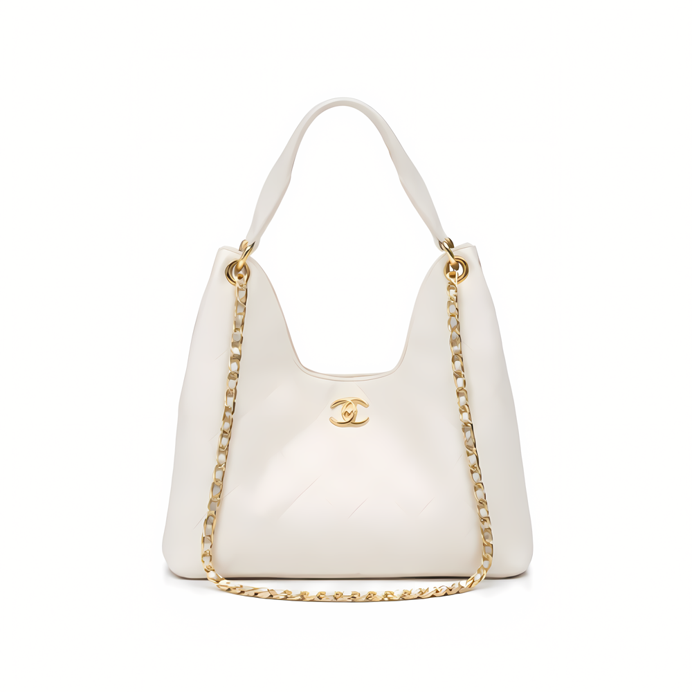 Chanel 25 Medium Hobo - Beige Caviar