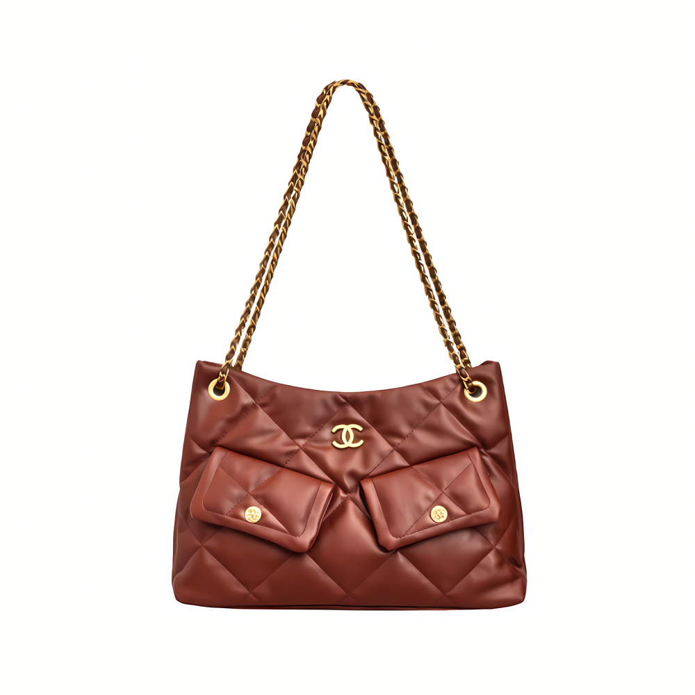 Chanel 25 Small Hobo Bag Suede Burgundy