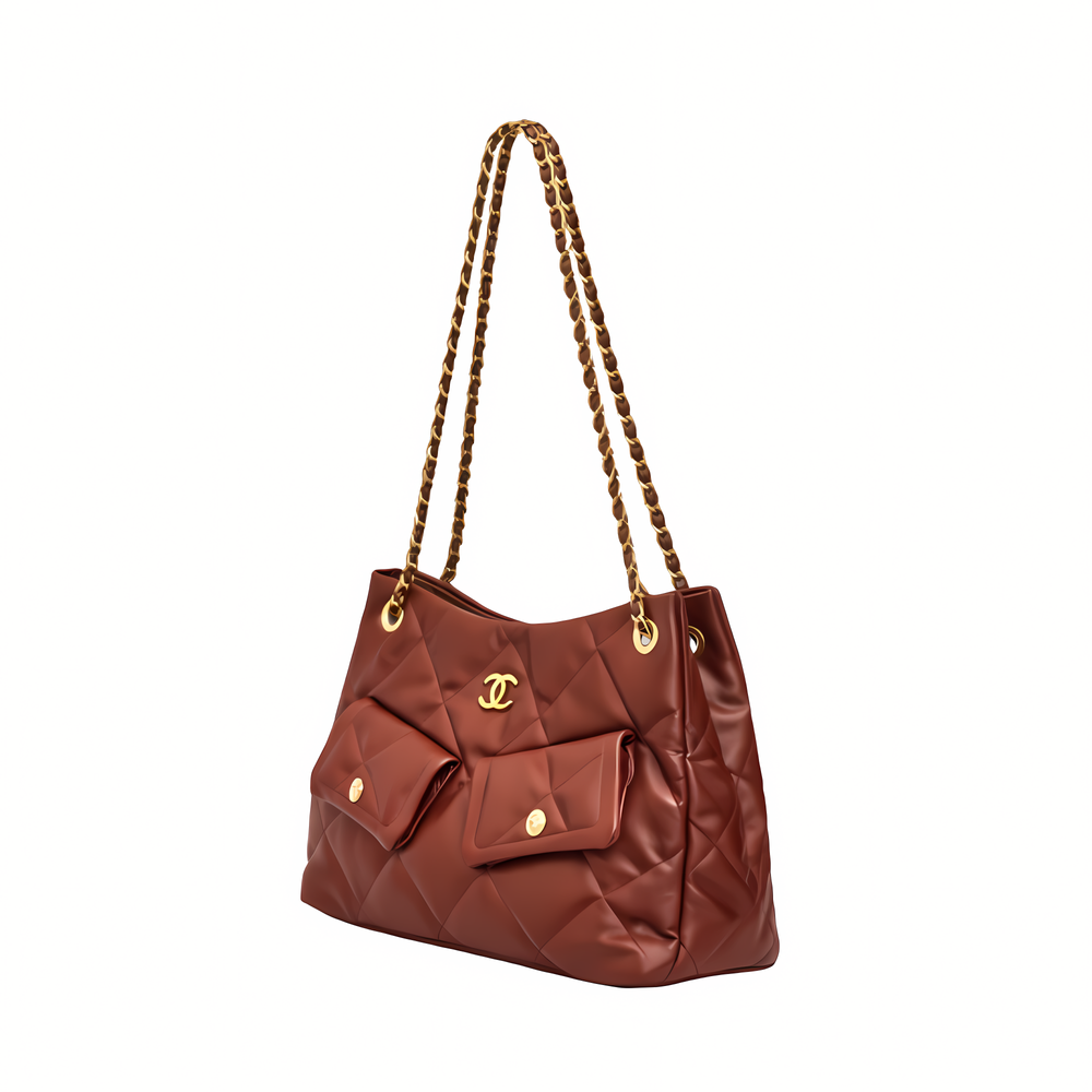 Chanel 25 Small Hobo Bag Suede Burgundy