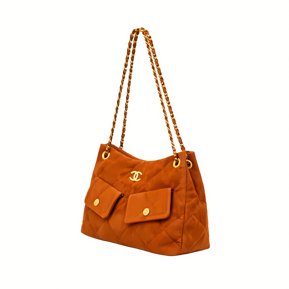 Chanel 25 Small Hobo Bag Suede Dark Brownn