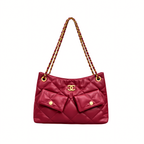 Chanel 25 Small Hobo Bag Suede Red