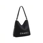 Chanel Maxi Hobo - Black Lambskin