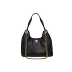 Chanel Medium Hobo Handbag Black Calfskin