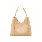 Chanel Hobo Handbag Calfskin Gold-Tone