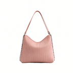 Chanel Pleated Ribbed Hobo Bag Light Pink